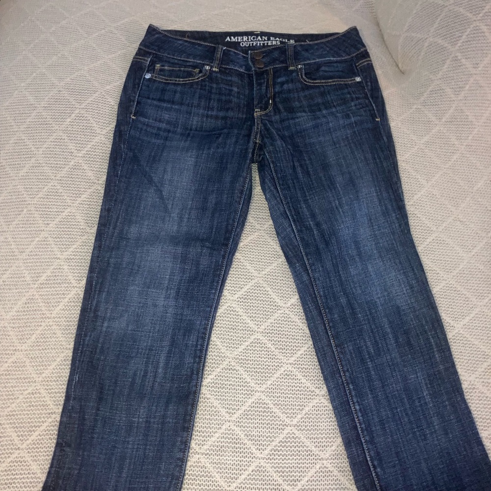 American Eagle Outfitters Artist Crop Stretch Dark Wash Jean size 4